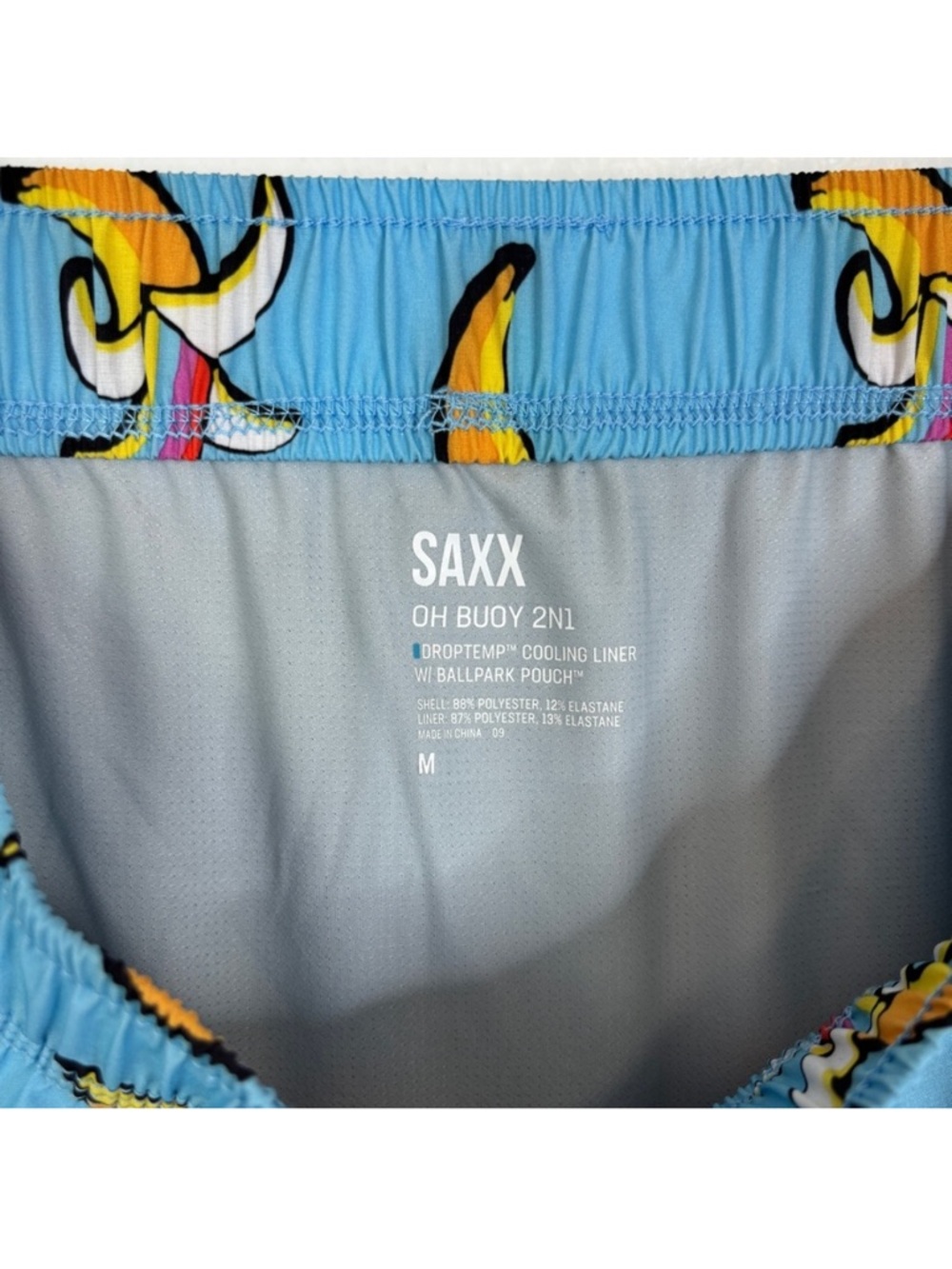 SAXX 7-Inch Oh Buoy Volley Swim Shorts in Rainbow Bananas Size M - Picture 4 of 10